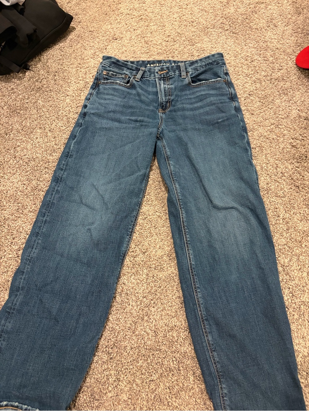 American Eagle Outfitters Wide Leg Jeans - Blue Wash